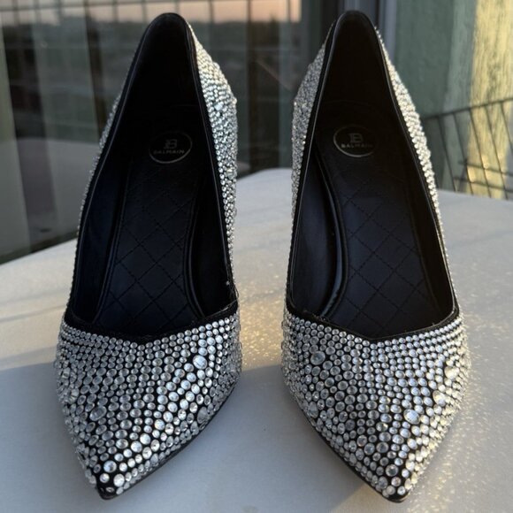 Balmain Swarovski Crystal High Heels - Picture 4 of 10
